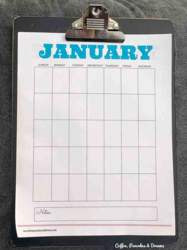 Free Blank Calendar Pages 2020 #monthly #download #familycalendar