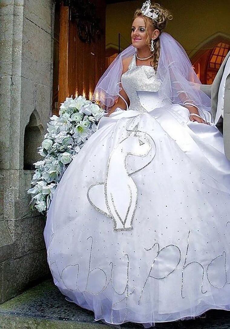 This Bride Is Not "Kitten" Around with Her Cat-Themed Dress